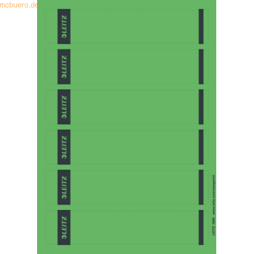 Leitz Ordnerrückenschilder 39x192mm für PC grün 150 Stück von Leitz