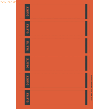 Leitz Ordnerrückenschilder 39x192mm für PC rot VE=150 Stück von Leitz