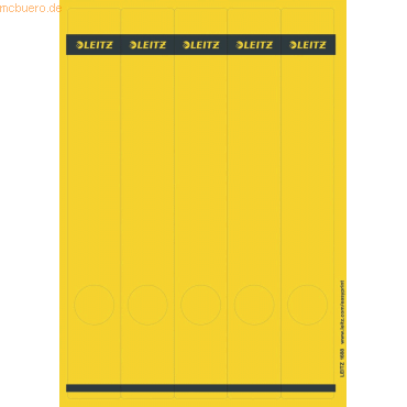 Leitz Ordnerrückenschilder 39x285mm für PC gelb VE=125 Stück von Leitz