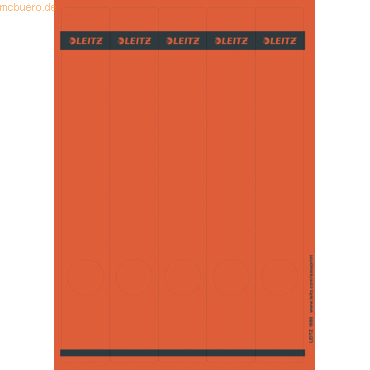 Leitz Ordnerrückenschilder 39x285mm für PC rot VE=125 Stück von Leitz