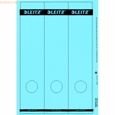 Leitz Ordnerrückenschilder 61.5x285mm auf A4 selbstklebend VE=75 Stück von Leitz