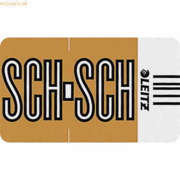 Leitz Orgacolor Buchstabensignal SCH VE=250 Stück hellbraun von Leitz