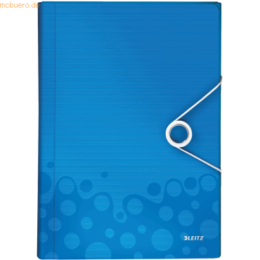 Leitz Projektmappe Wow A4 PP 6 Fächer blau metallic von Leitz