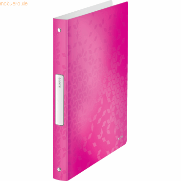 Leitz Ringbuch Wow A4 4 Ringe 25mm pink metallic von Leitz