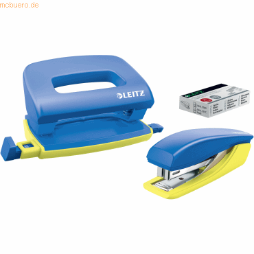 Leitz Schreibtisch-Set 3-teilig Locher und Heftgerät Urban Chic + Heft von Leitz