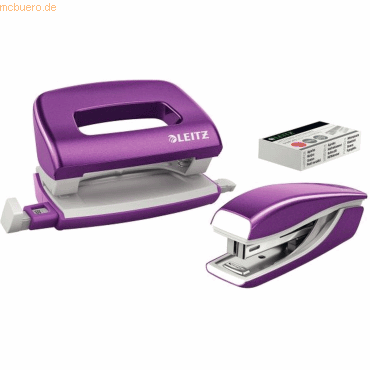 Leitz Schreibtisch-Set Nexxt Wow Heftgerät+Locher violett von Leitz