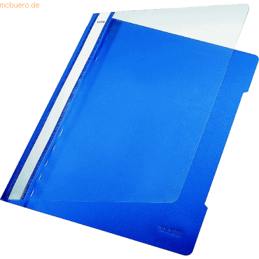 Leitz Sichthefter A4 PVC langes Beschriftungsfenster blau von Leitz