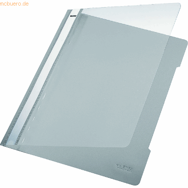 Leitz Sichthefter A4 PVC langes Beschriftungsfenster grau von Leitz