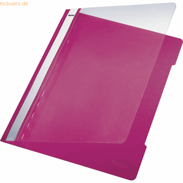 Leitz Sichthefter A4 PVC langes Beschriftungsfenster pink von Leitz