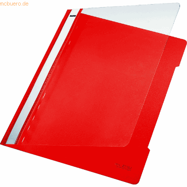 Leitz Sichthefter A4 PVC langes Beschriftungsfenster rot von Leitz