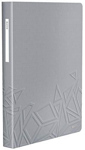 Leitz Urban Chic Sichtbuch in A4 Format, 80 Klarsichthüllen für 160 Blatt, Grau, 46520088 von Leitz