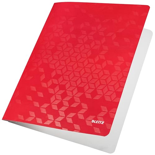 Leitz WOW A4 Schnellhefter, Starker PP-laminierter Karton, Flachhefter mit 60 Blatt Kapazität, Ideal für Schule, Studium, Büro und Home Office, Rot, 30010026 Leitz WOW A4 Schnellhefter, Starker PP-laminierter Karton, Flachhefter mit 60 Blatt Kapazität, Ideal für Schule, Studium, Büro und Home Office, Rot, 30010026 von Leitz