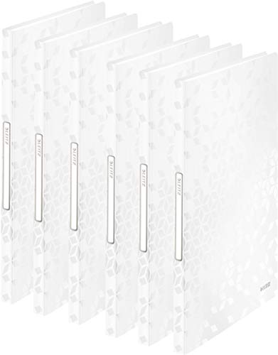 Leitz WOW Sichtbuch in A4 Format, Mit 40 Klarsichthüllen für 80 Blatt, WOW, (White | 6er Pack) von Leitz