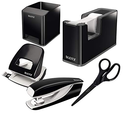 Leitz Wow Schreibtisch Accessoires (Schwarz, Komplett - Set) von Leitz