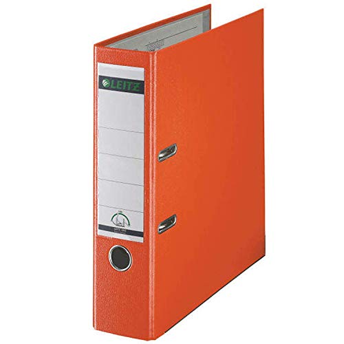 Sparpack Leitz 1010 Qualitäts-Ordner Plastik brei, mit patentierter 180º-Präzisionsmechanik 14 Farben zur Auswahl (20, orange) von Leitz