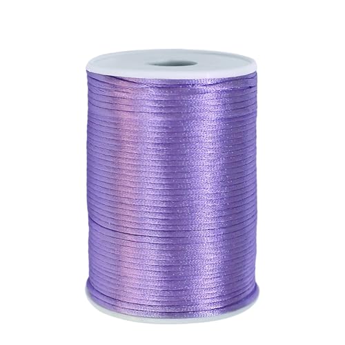 Makramee-Schnur aus Polyester, 2 mm, 91,4 m, zum Basteln von Perlenarmbändern, Hellviolett von Leliafleury