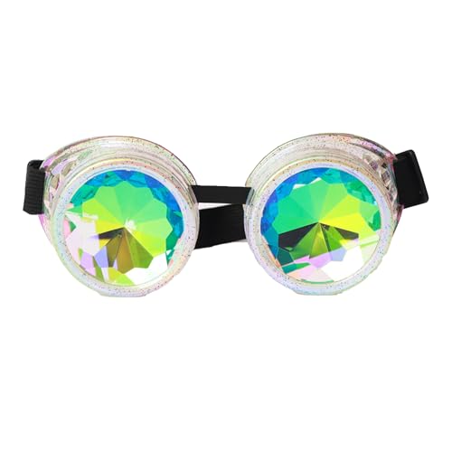 Lelinta Kaleidoskop-Rave-Brille, Regenbogen-Kaleidoskop-Brille, ideal für Musikfestivals, Raves und psychedelische Partys von Lelinta