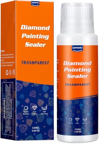 Lemeitu Diamond Painting Sealer,Painting Glue and Puzzle Glue with Sponge Head,5D Diamond Painting Glue and Jigsaw Puzzle Glue for Art Diamond Paint,120ML/4OZ von Lemeitu