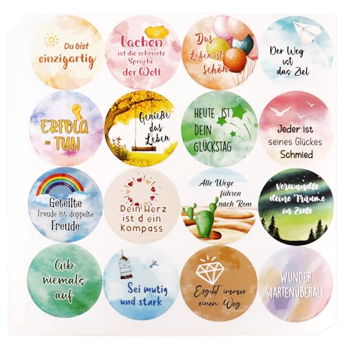 Lemicin Sticker Sprüche Aufkleber Motivationssticker - 240 Stk 4cm Inspirierende Motivationsaufkleber Positiven Sprüchen für Geschenk Briefumschlag Geschenktüten Scrapbook Laptop Notizbuch von Lemicin