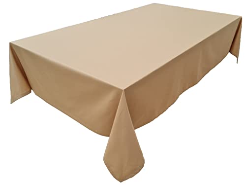 Hochwertige Tischdecke Tischwäsche aus 100% Baumwolle Kollektion Konzept, Farbe & Größe wählbar (Tischdecke - 150x150cm, Camel) von Lemos Home