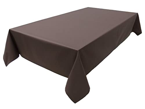 Hochwertige Tischdecke Tischwäsche aus 100% Baumwolle Kollektion Konzept, Farbe & Größe wählbar (Tischdecke - 150x150cm, Chocolate) von Lemos Home