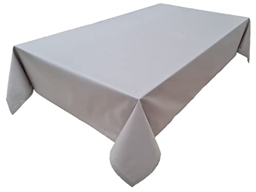 Hochwertige Tischdecke Tischwäsche aus 100% Baumwolle Kollektion Konzept, Farbe & Größe wählbar (Tischdecke - 150x220cm, Lichtgrau) von Lemos Home