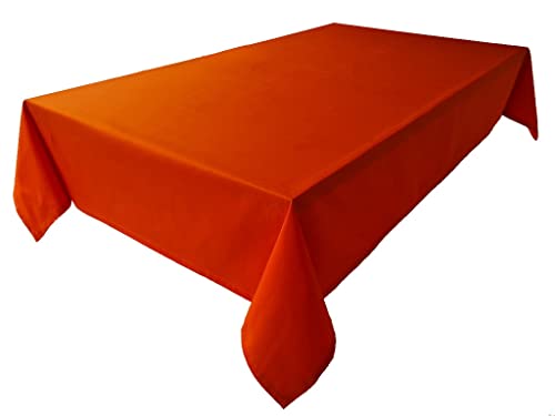 Hochwertige Tischdecke Tischwäsche aus 100% Baumwolle Kollektion Konzept, Farbe & Größe wählbar (Tischdecke - 150x220cm, Orange) von Lemos Home