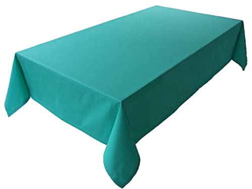 Hochwertige Tischdecke Tischwäsche aus 100% Baumwolle Kollektion Konzept, Farbe & Größe wählbar (Tischdecke - 150x220cm, Smaragdgrün) von Lemos Home