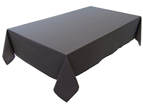 Hochwertige Tischdecke Tischwäsche aus 100% Baumwolle Kollektion Konzept, Farbe & Größe wählbar (Tischdecke - 150x260cm, Basaltgrau) von Lemos Home