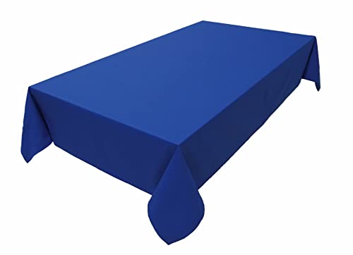 Hochwertige Tischdecke Tischwäsche aus 100% Baumwolle Kollektion Konzept, Farbe & Größe wählbar (Tischdecke - 150x260cm, Royalblau) von Lemos Home