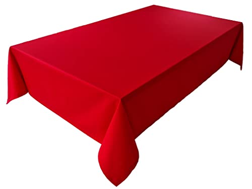 Hochwertige Tischdecke Tischwäsche aus 100% Baumwolle Kollektion Konzept, Farbe & Größe wählbar (Tischdecke - 80x80cm, Rot) von Lemos Home