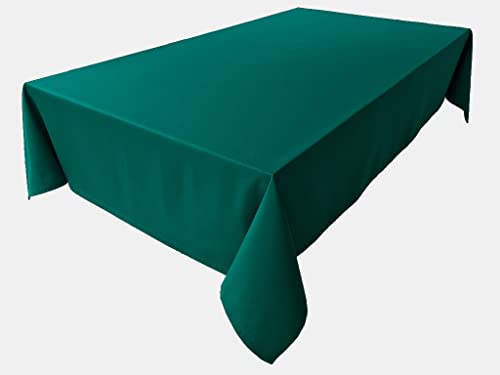 Hochwertige Tischdecke Tischwäsche aus 100% Baumwolle Kollektion Konzept, Farbe & Größe wählbar (Tischdecke - Oval 150x220cm, Tannengrün) von Lemos Home