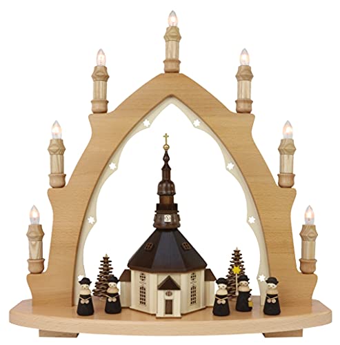 Lenk & Sohn - Leuchterbogen 7 flammig Seiff. Kirche, Kurrende schwarz - 42x43cm von Lenk & Sohn