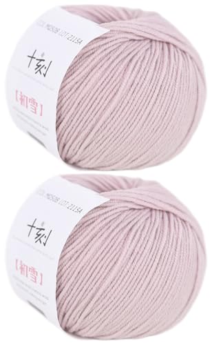 Superwash Merinowolle, Anti-Pilling, Sportgewicht, zum Stricken und Häkeln, für Schals, Pullover, 100 g, (pro Knäuel 49,9 g, 150 Yards) - Dusty Lilac von Lerchiyar