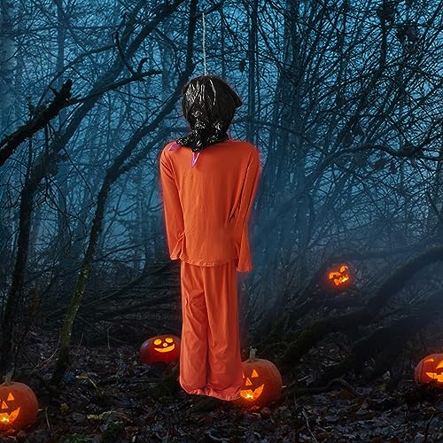 Halloween Deko Gruselig Tote Opfer, Halloween Deko Outdoor Aufblasbar Gefälschte Leiche, Hängende Gefälschte Leichensack Prop für Halloween Deko Garten, Gruselige Spukhaus Requisiten (A) von Lergas