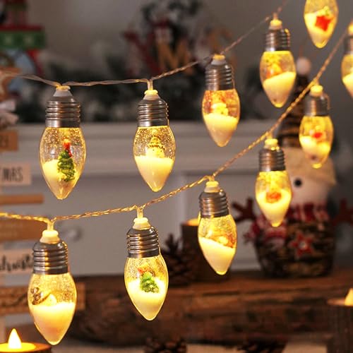 Lergas Weihnachtsdeko Lichterkette Innen, 1.5M 10 LEDs Weihnachten Lichterkette Innen, Batteriebetrieben Weihnachtsbeleuchtung für Weihnachten Dekoration, Weihnachtsbaum Deko, Party Deko (A) von Lergas