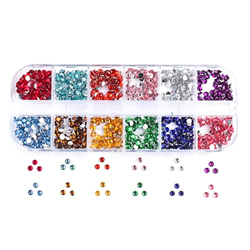 12 Gitter 3D Nägelschmuck Luxus Nagelkunst Strauchstollen Crystal Edelsteine ​​für Nagel Dekore Ringe Ohrring von Lerpwige