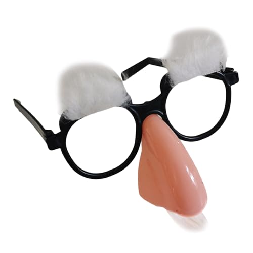 Lerpwige Brille Brille Neuheit Clown Brille Nase Augenbrauen Geburtstag Halloween Cosplay Party von Lerpwige