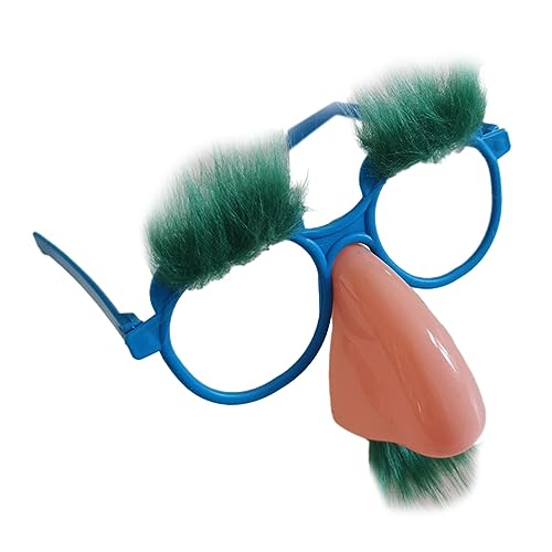 Lerpwige Brille Brille Neuheit Clown Brille Nase Augenbrauen Geburtstag Halloween Cosplay Party von Lerpwige