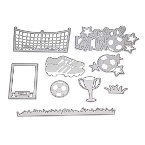 Lerpwige Fußball Metall Stanzformen Schablone Scrapbooking Album Stempel Papier Karte Embo von Lerpwige