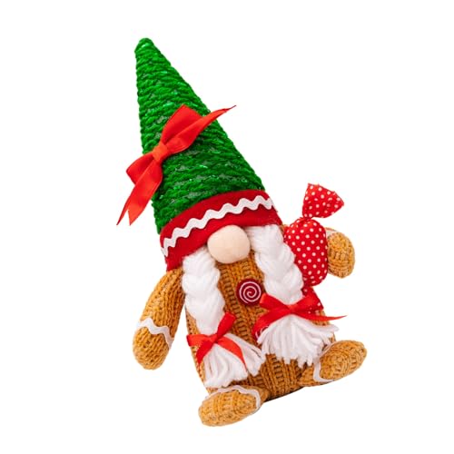 Lerpwige Schöne Weihnachtswichtel Plüschpuppen Weihnachten Lebkuchen Mann Thema Zwerge Plüschpuppen Elegante Urlaubsdekoration von Lerpwige