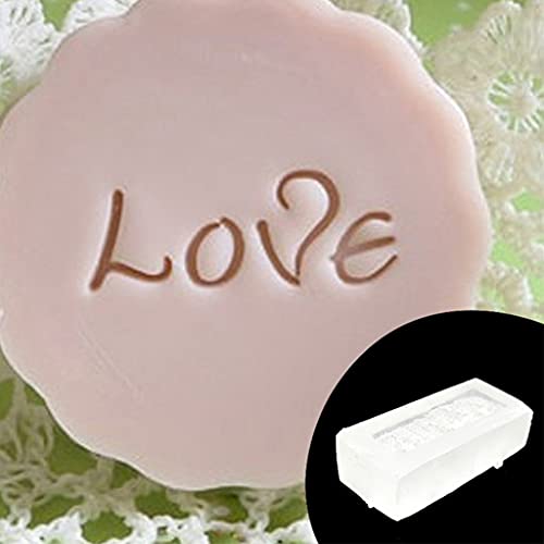 Valentinstag Clear Acryl Handgefertigte Seife Stempel Liebe Herz Rosenmuster Kapitel von Lerpwige