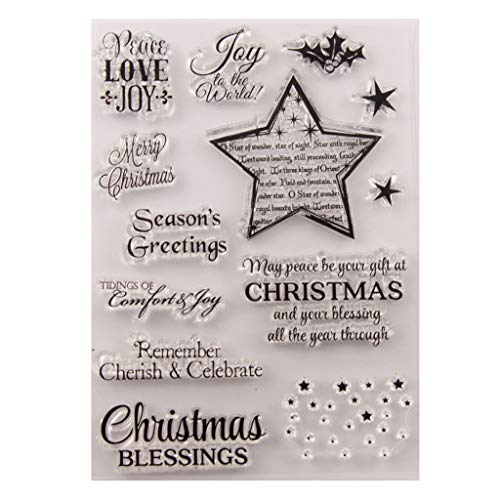 Weihnachtsstar Silicone Clear Stamp Star Shape Stamps Grußkarte Einladungskarte Für Heimfest Der Familie Supply von Lerpwige