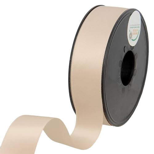 Les Petits Rubans Polyesterband – doppelseitiges Satinband aus 100% Polyester für Hochzeiten, Geschenkverpackungen, Blumenarrangements, Kunsthandwerk, Kuchen, Schleifen, Verzierungen, 25 mm x 25 m von Les Petits Rubans