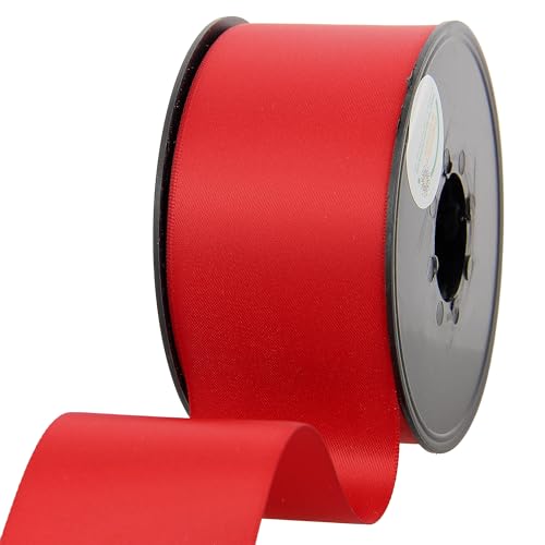 Les Petits Rubans Polyesterband – doppelseitiges Satinband aus 100% Polyester für Hochzeiten, Geschenkverpackungen, Blumenarrangements, Kunsthandwerk, Kuchen, Schleifen, Verzierungen, 50 mm x 25 m von Les Petits Rubans