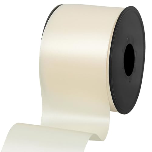 Les Petits Rubans Polyesterband – doppelseitiges Satinband aus 100% Polyester für Hochzeiten, Geschenkverpackungen, Blumenarrangements, Kunsthandwerk, Kuchen, Schleifen, Verzierungen, 63 mm x 25 m von Les Petits Rubans