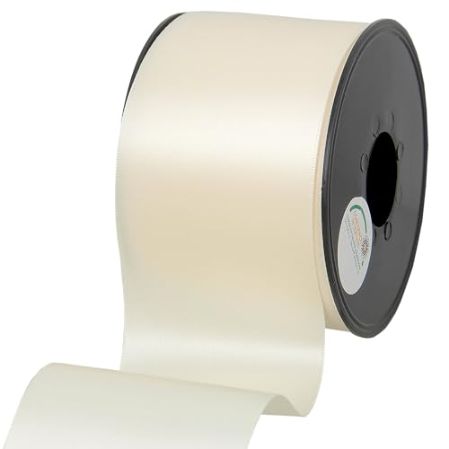 Les Petits Rubans Polyesterband – doppelseitiges Satinband aus 100% Polyester für Hochzeiten, Geschenkverpackungen, Blumenarrangements, Kunsthandwerk, Kuchen, Schleifen, Verzierungen, 63 mm x 25 m von Les Petits Rubans