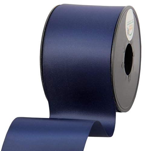 Les Petits Rubans Polyesterband – doppelseitiges Satinband aus 100% Polyester für Hochzeiten, Geschenkverpackungen, Blumenarrangements, Kunsthandwerk, Kuchen, Schleifen, Verzierungen, 63 mm x 25 m von Les Petits Rubans