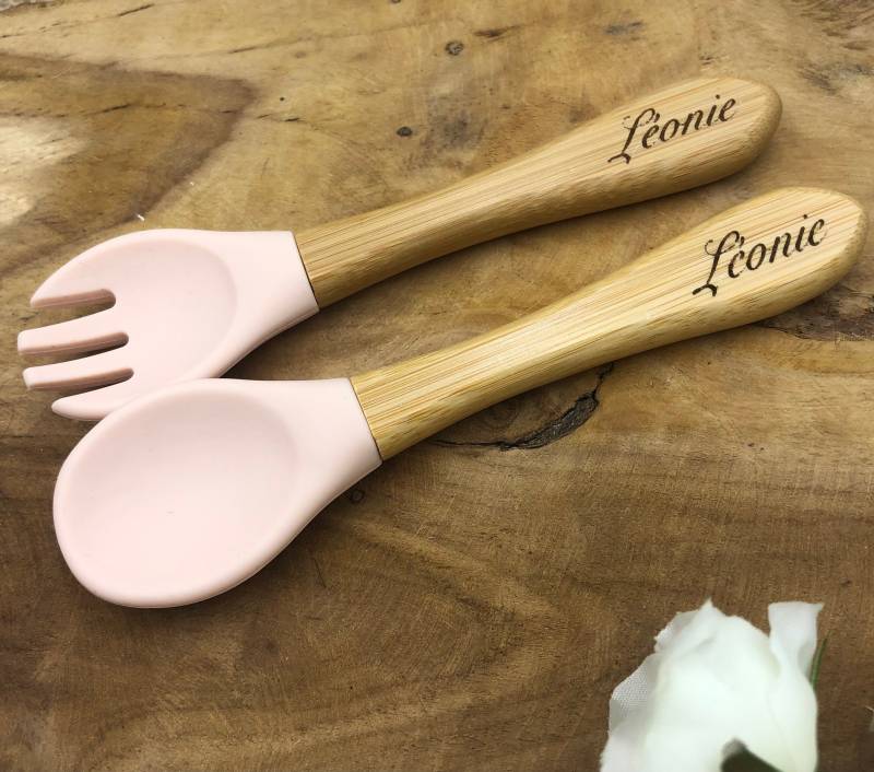 Personalisiertes Babybesteck Aus Holz von LesmiminesdeMarie