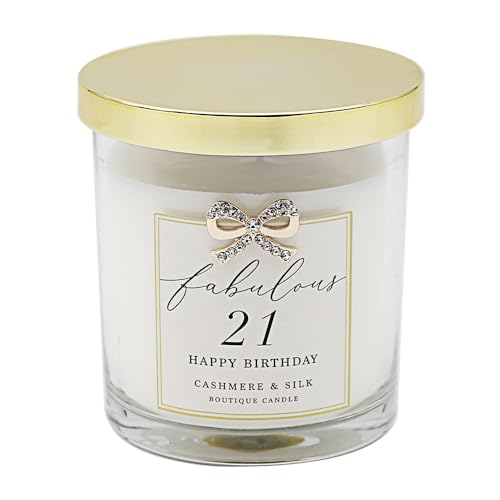 Lesser & Pavey Duftkerzen "Happy Birthday", schöne Duft-Boutique-Kerze für Feier, Aromatherapie-Kerzen für Zuhause und Geschenk, Kerze zum 21. Geburtstag von Lesser & Pavey